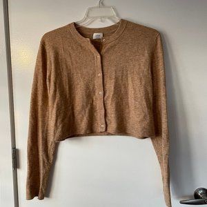 Aritzia Wilfred Sicily Cardigan in Heather Tannin